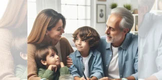 Educación financiera para padres y madres Padres hablando con sus hijos de educación financiera
