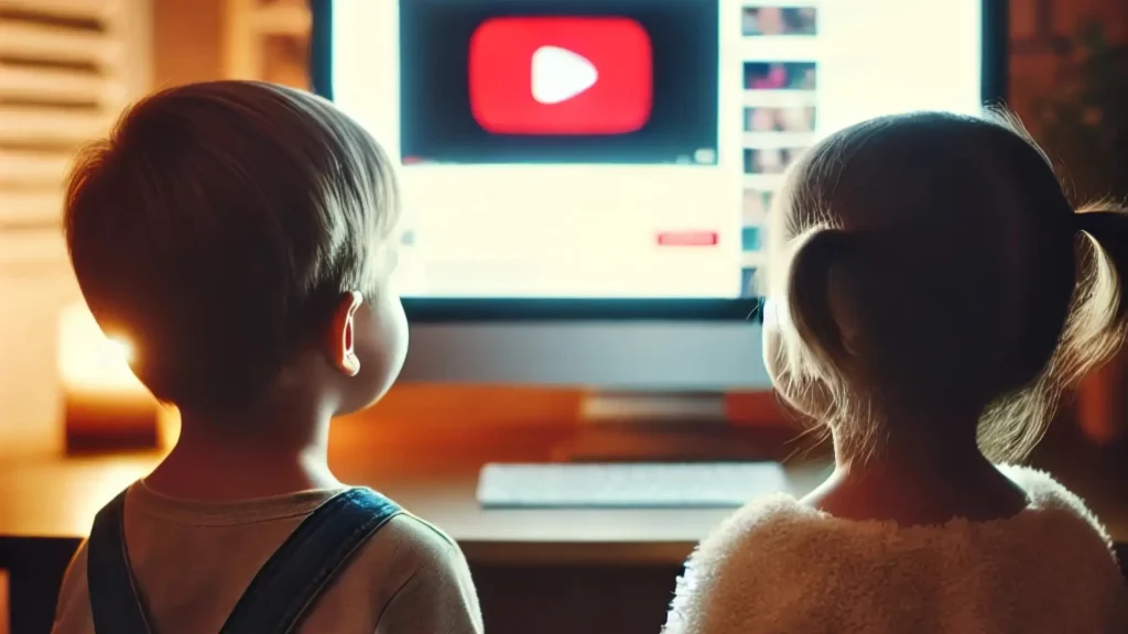 Niños de menos de 3 años viendo Youtube